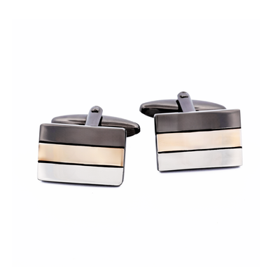 Rhodium Gold Gun Metal Cufflinks