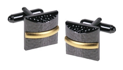 Gun Metal & Matt Gold Plated Cufflinks