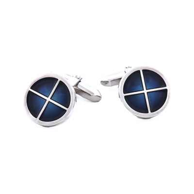 Blue Glass Enamel Cufflinks