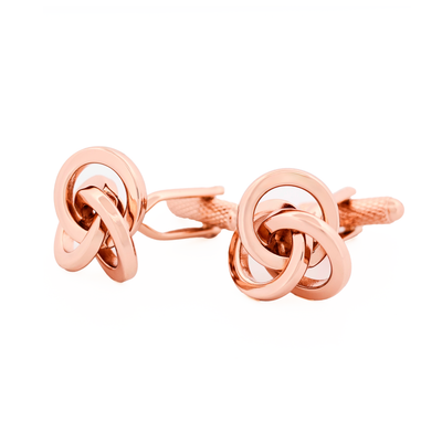 Rose Gold Knot Cufflinks