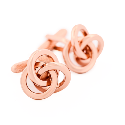 Rose Gold Knot Cufflinks