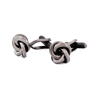 Gun Metal Knot Cufflinks