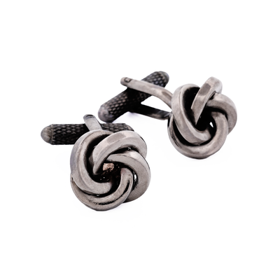 Gun Metal Knot Cufflinks