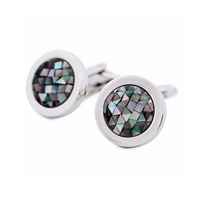 Round Mosaic Cufflinks