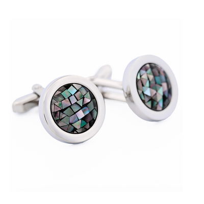 Round Mosaic Cufflinks