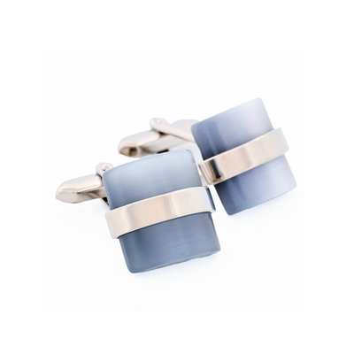 Pale Grey Cat's Eye Cufflinks