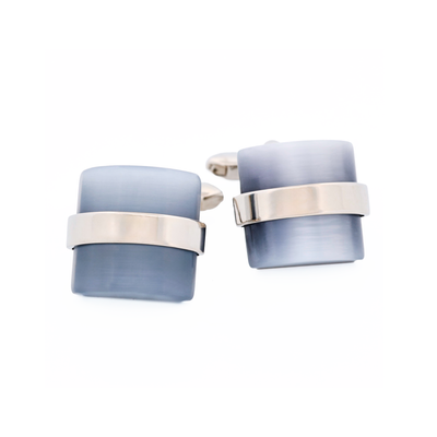 Pale Grey Cat's Eye Cufflinks