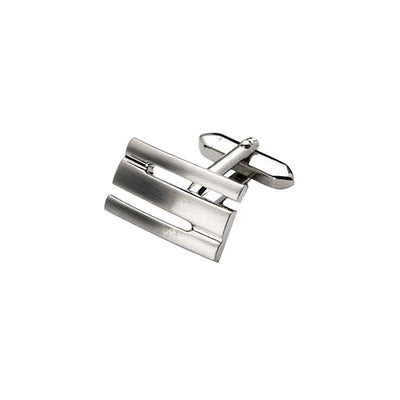 Brushed Rhodium Plated Cufflinks