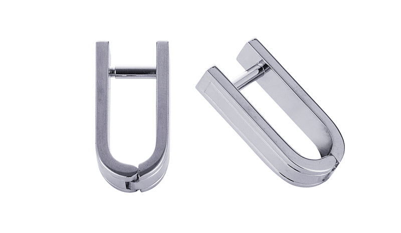 Rhodium Plated Wrap Around Cufflinks