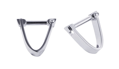 Rhodium Plated Wrap Around Cufflinks