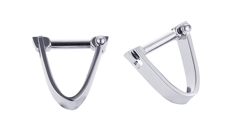 Rhodium Plated Wrap Around Cufflinks