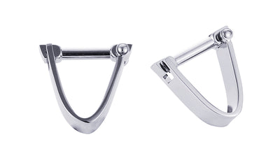 Rhodium Plated Wrap Around Cufflinks