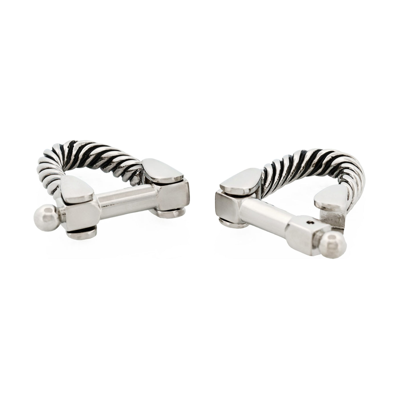 Antique Rhodium Wrap Around Cufflinks
