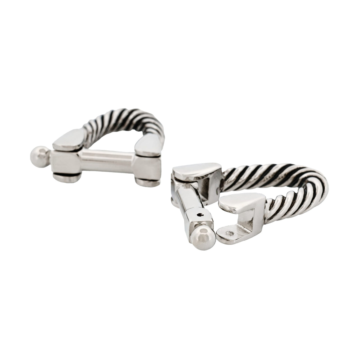 Antique Rhodium Wrap Around Cufflinks