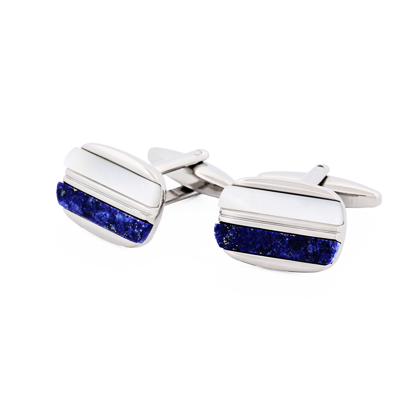 Mother Of Pearl Lapis Lazuli Cufflinks