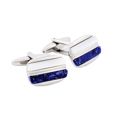 Mother Of Pearl Lapis Lazuli Cufflinks