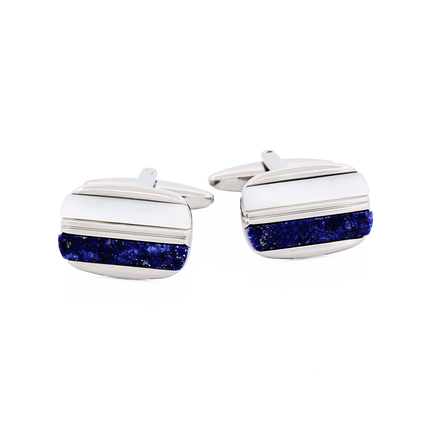 Mother Of Pearl Lapis Lazuli Cufflinks