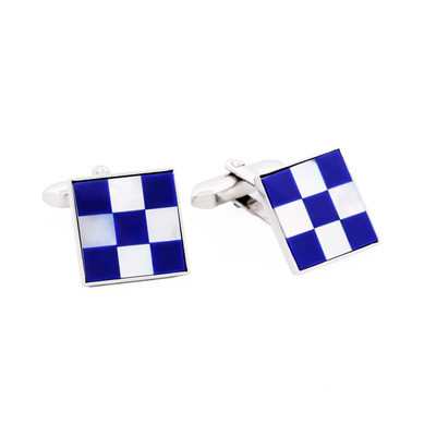 Mother Of Pearl Lapis Lazuli Cufflinks