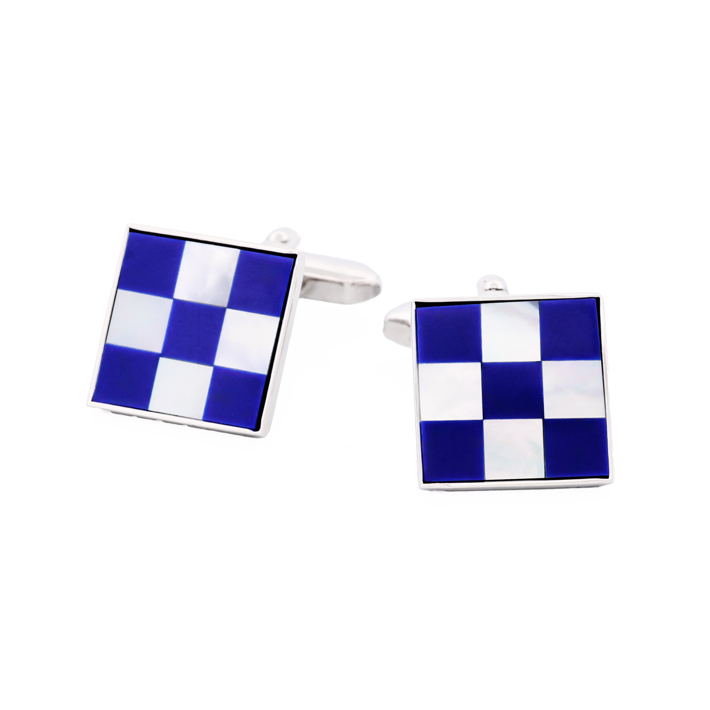 Mother Of Pearl Lapis Lazuli Cufflinks