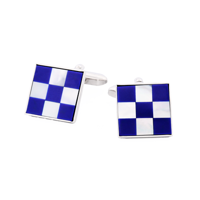 Mother Of Pearl Lapis Lazuli Cufflinks