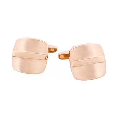 Polished Rose Gold plated Cufflinks
