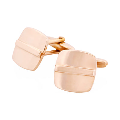 Polished Rose Gold plated Cufflinks