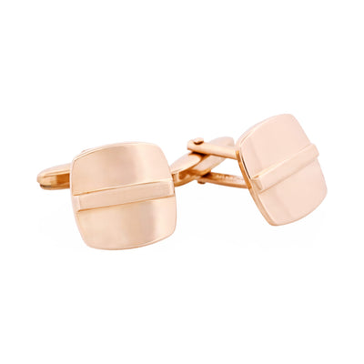 Polished Rose Gold plated Cufflinks