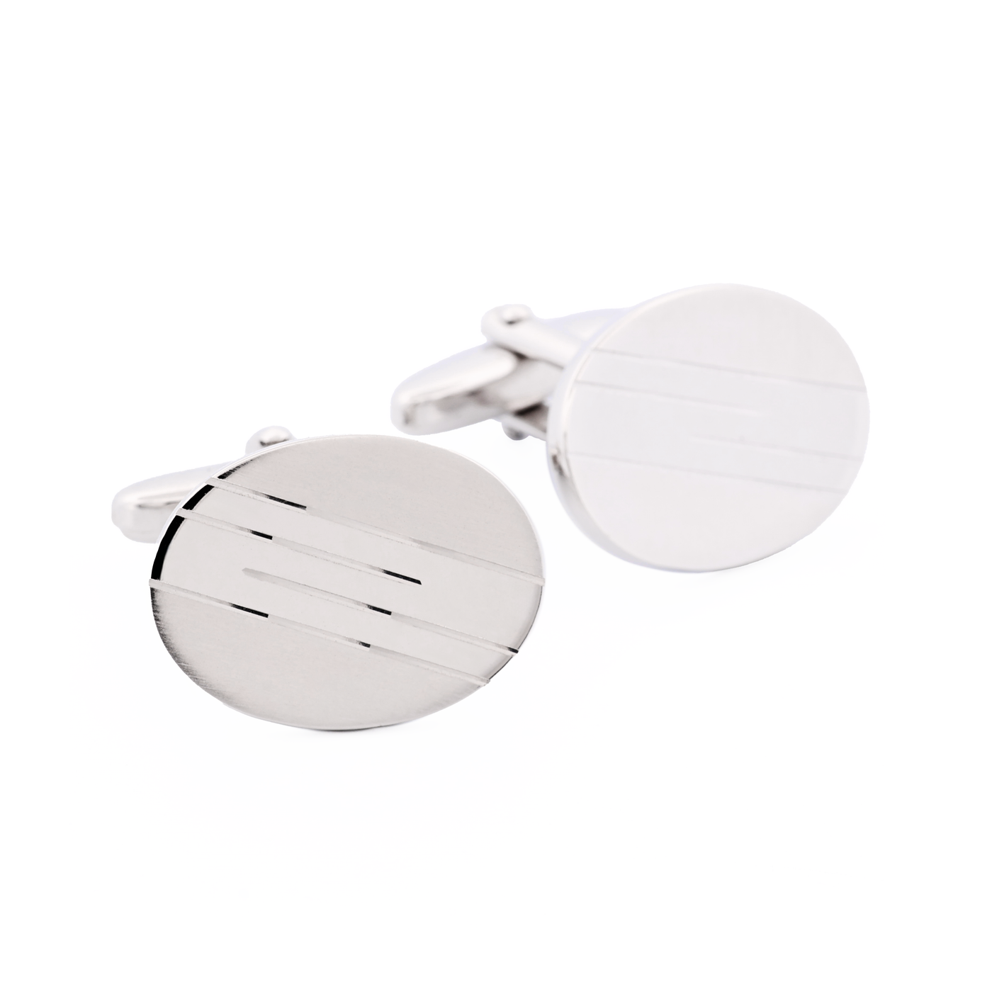 Rhodium Diamonte Cufflinks