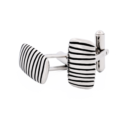 Stainless Steel Black Cufflinks