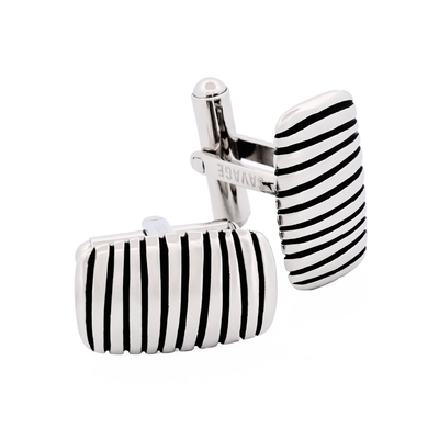 Stainless Steel Black Cufflinks