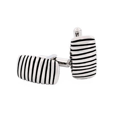 Stainless Steel Black Cufflinks
