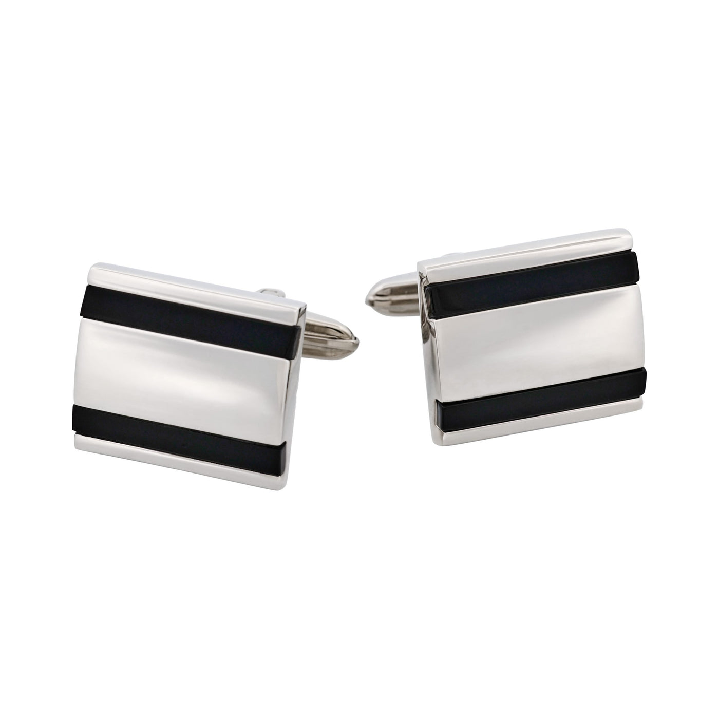 Stainless Steel & Onyx Cufflinks