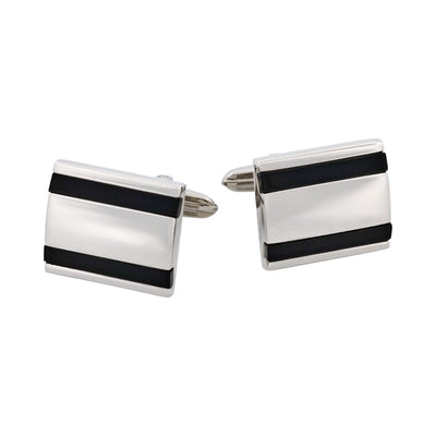 Stainless Steel & Onyx Cufflinks