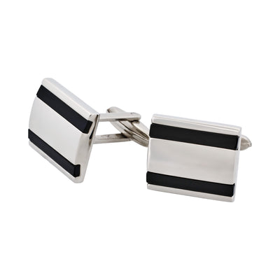 Stainless Steel & Onyx Cufflinks