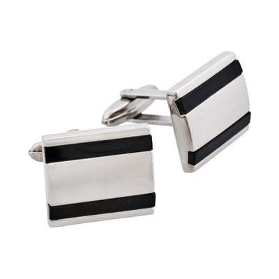 Stainless Steel & Onyx Cufflinks