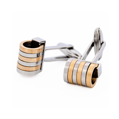 Stainless Steel Ion Plated Gold Cufflinks