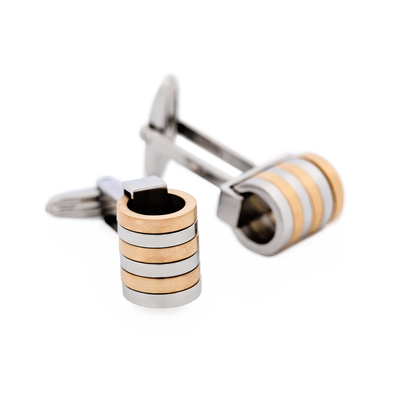 Stainless Steel Ion Plated Gold Cufflinks