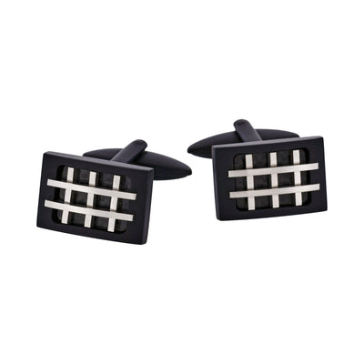 Ion Plated Black Steel Cufflinks