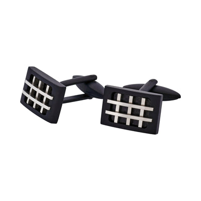 Ion Plated Black Steel Cufflinks