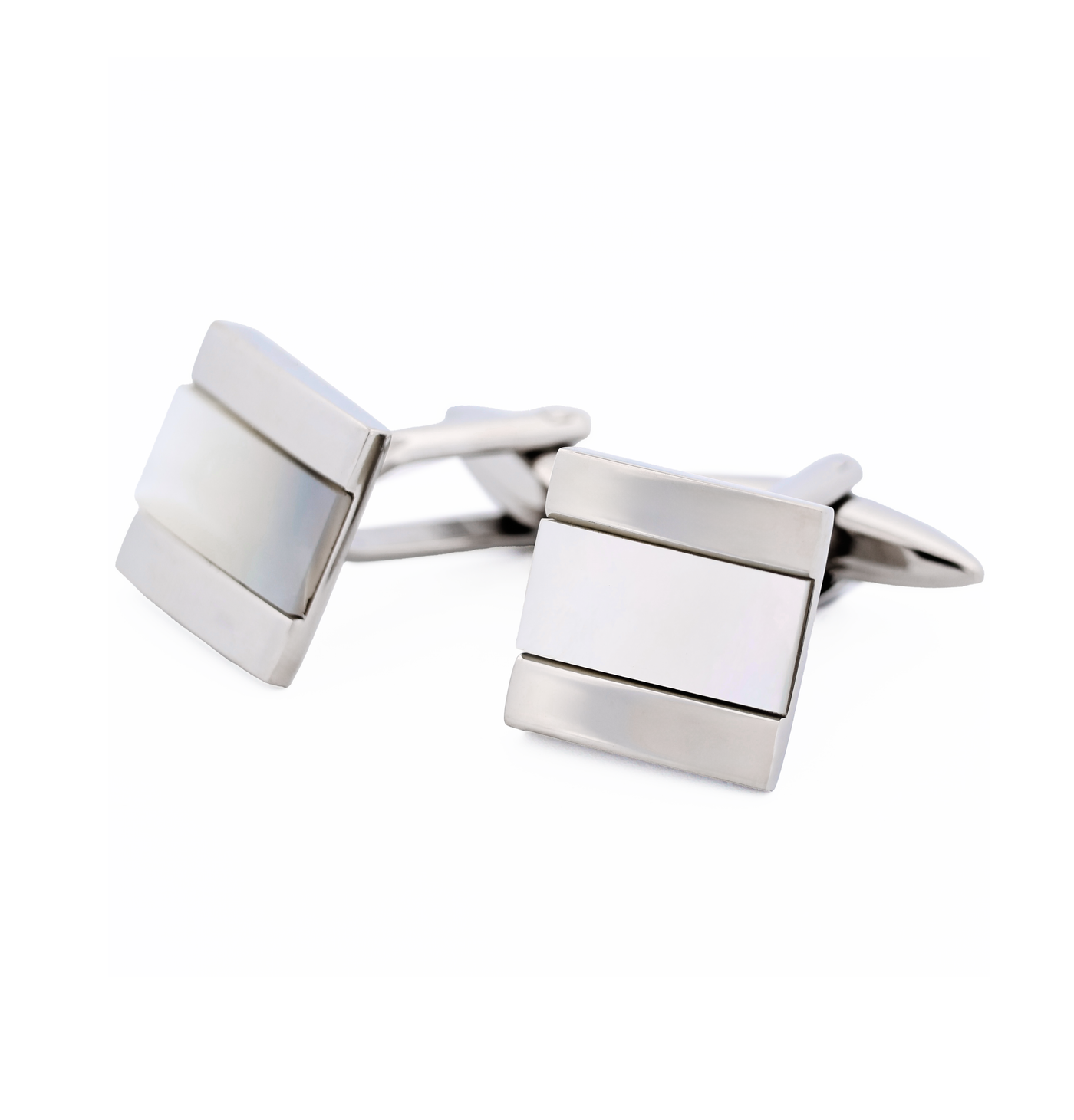 Stainless Steel Mother Of Pearl Cufflinks