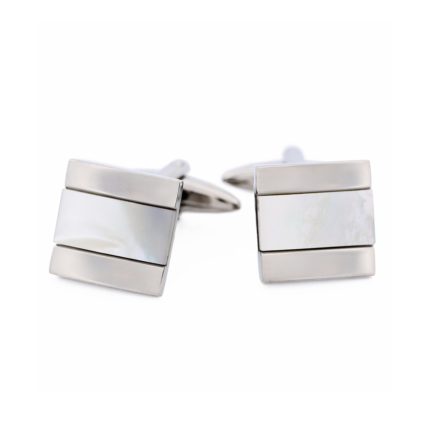 Stainless Steel Mother Of Pearl Cufflinks