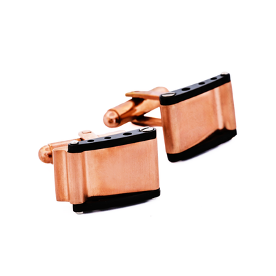 Rose Gold/Ion Plated Black Cufflinks