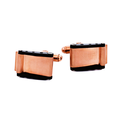Rose Gold/Ion Plated Black Cufflinks
