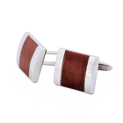 Stainless Steel Ion Plated Brown Cufflinks
