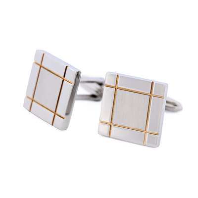 Stainless Steel Gold Plated Cufflinks Cufflinks