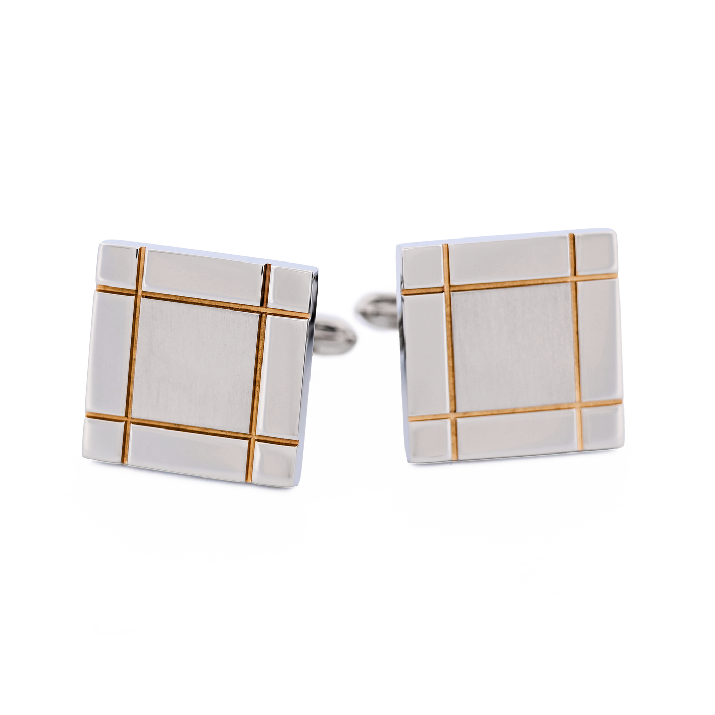 Stainless Steel Gold Plated Cufflinks Cufflinks