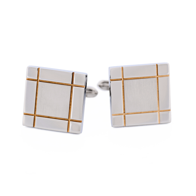 Stainless Steel Gold Plated Cufflinks Cufflinks