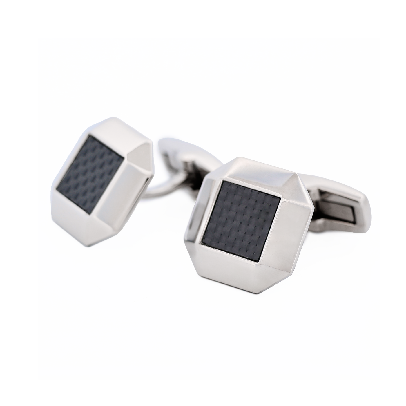 Stainless Steel Carbon Cufflinks