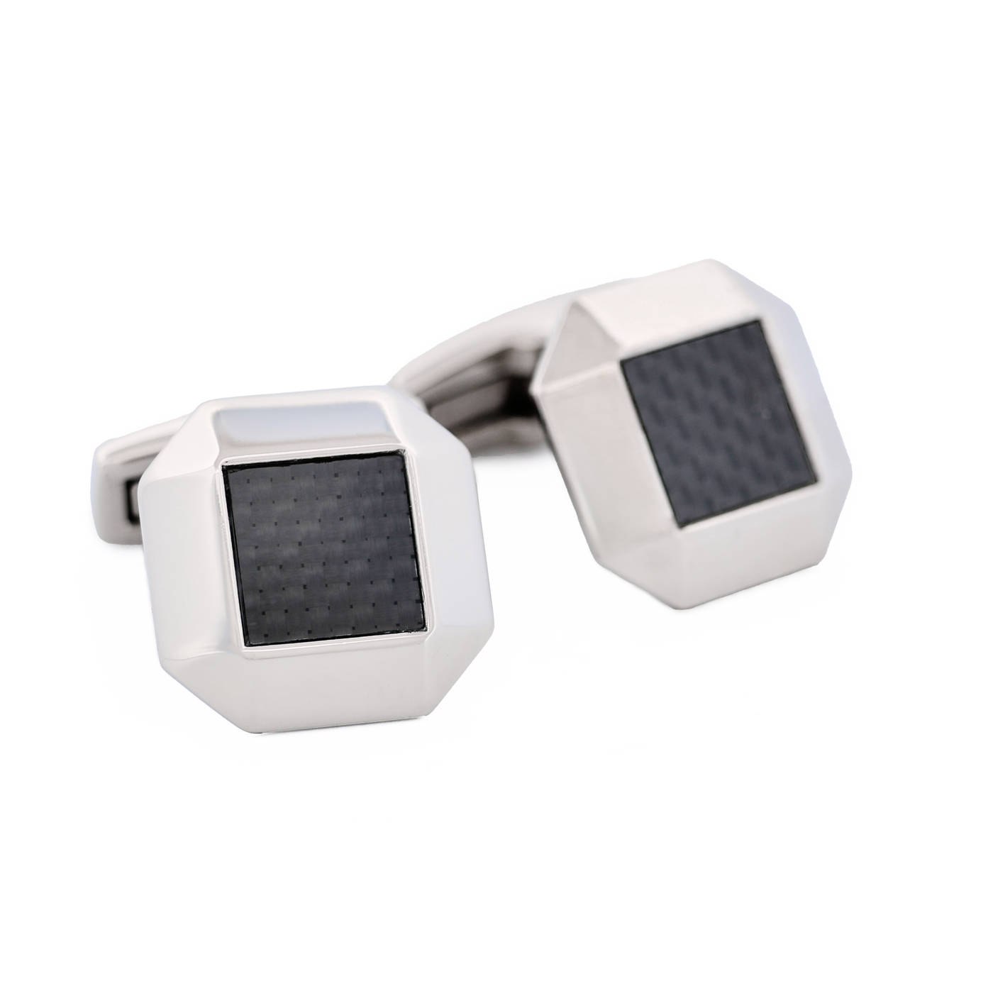 Stainless Steel Carbon Cufflinks