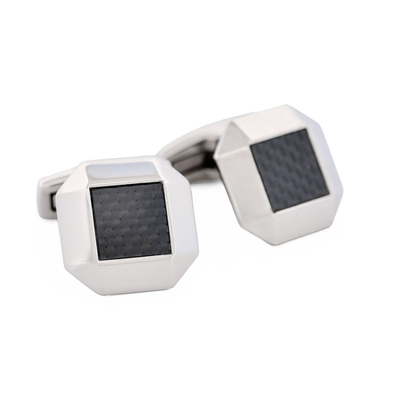Stainless Steel Carbon Cufflinks